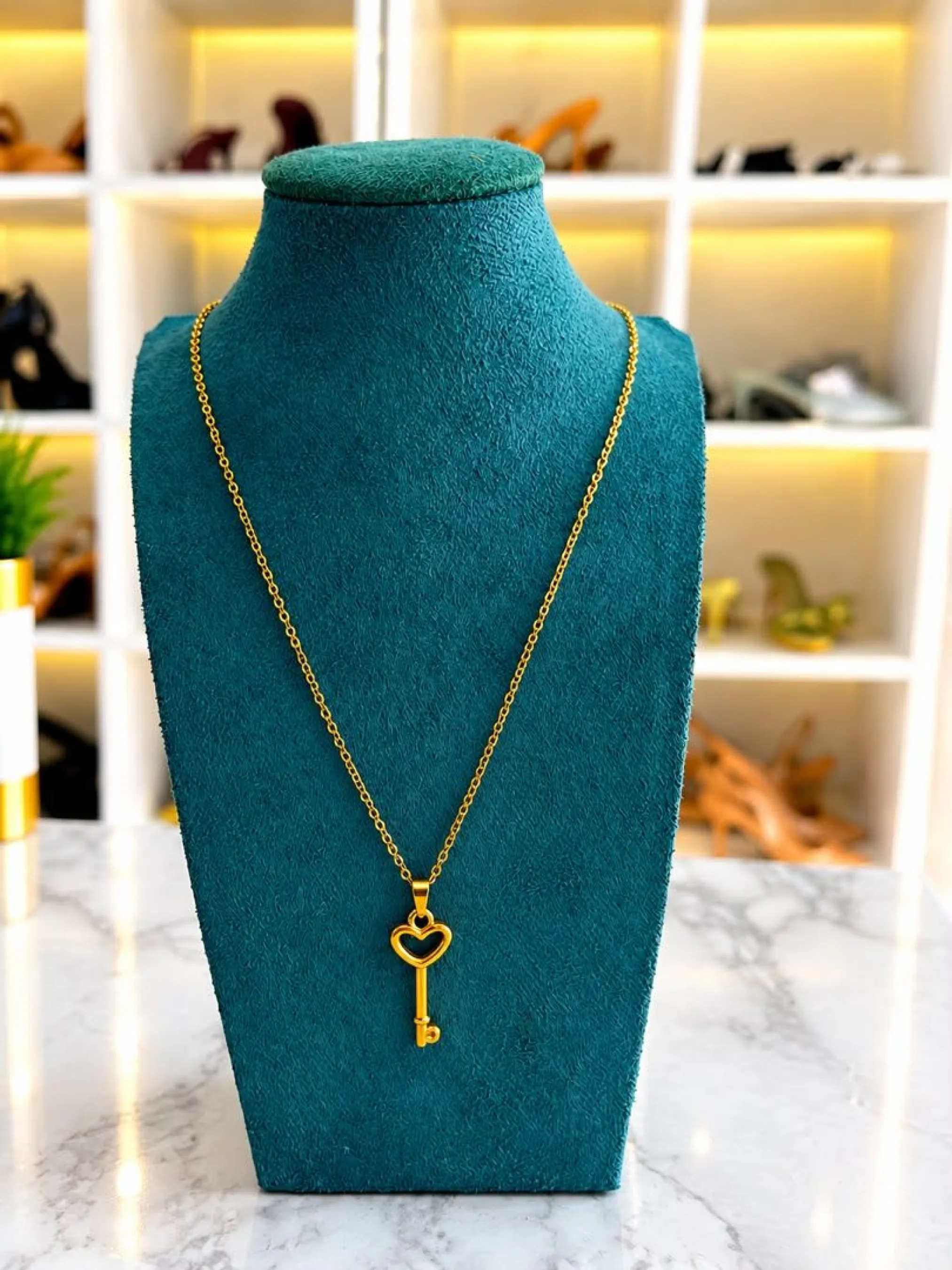 Collier à pendentif en forme de clé