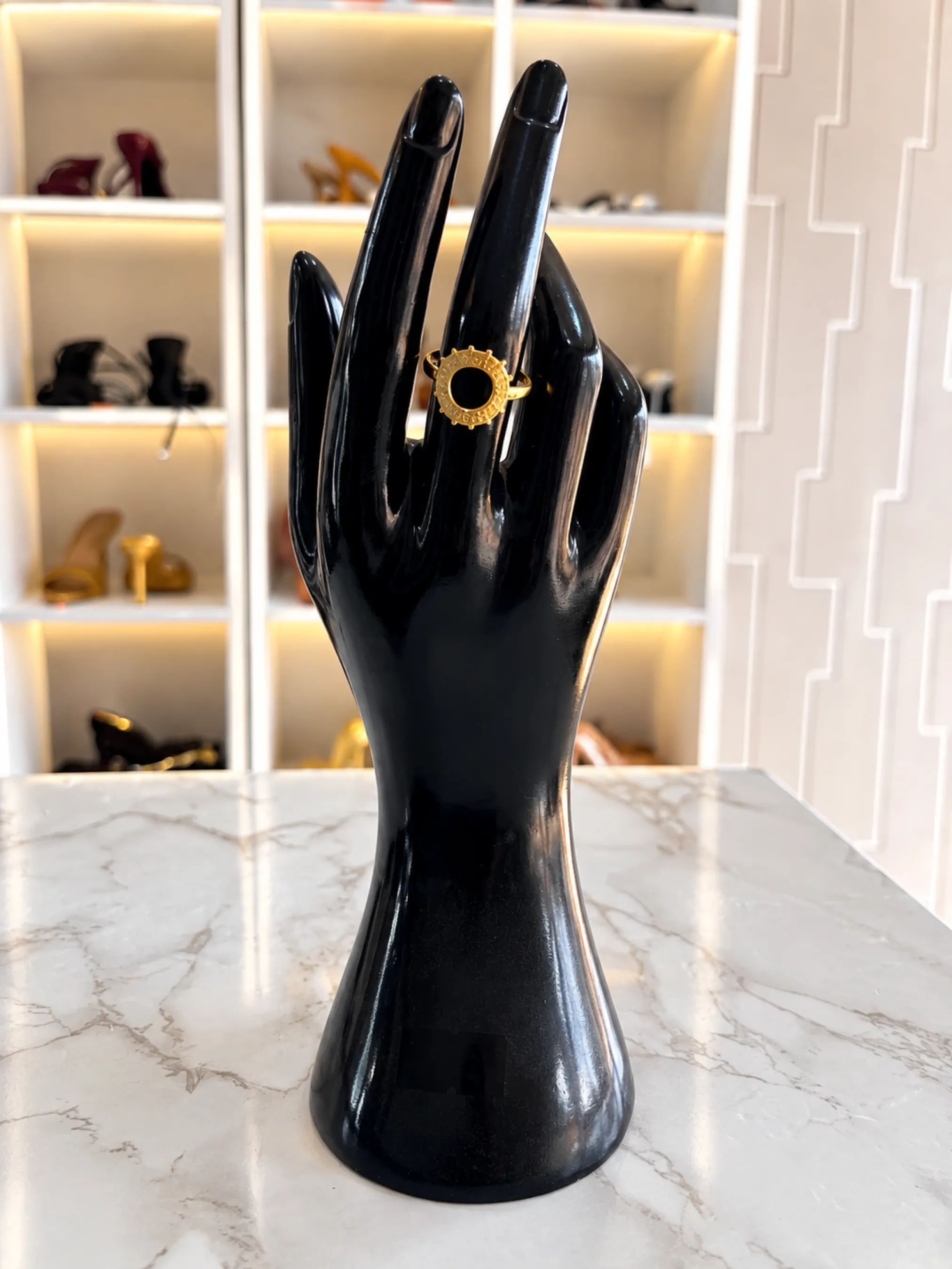 Bague dorée cercle