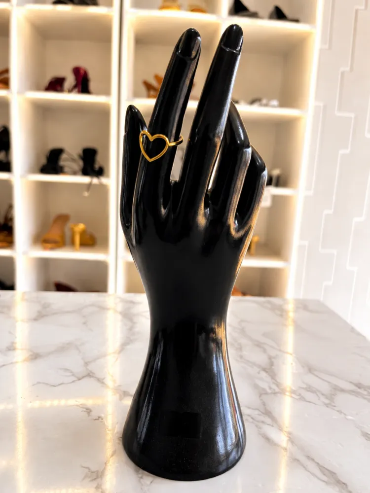 Bague dorée coeur délicat
