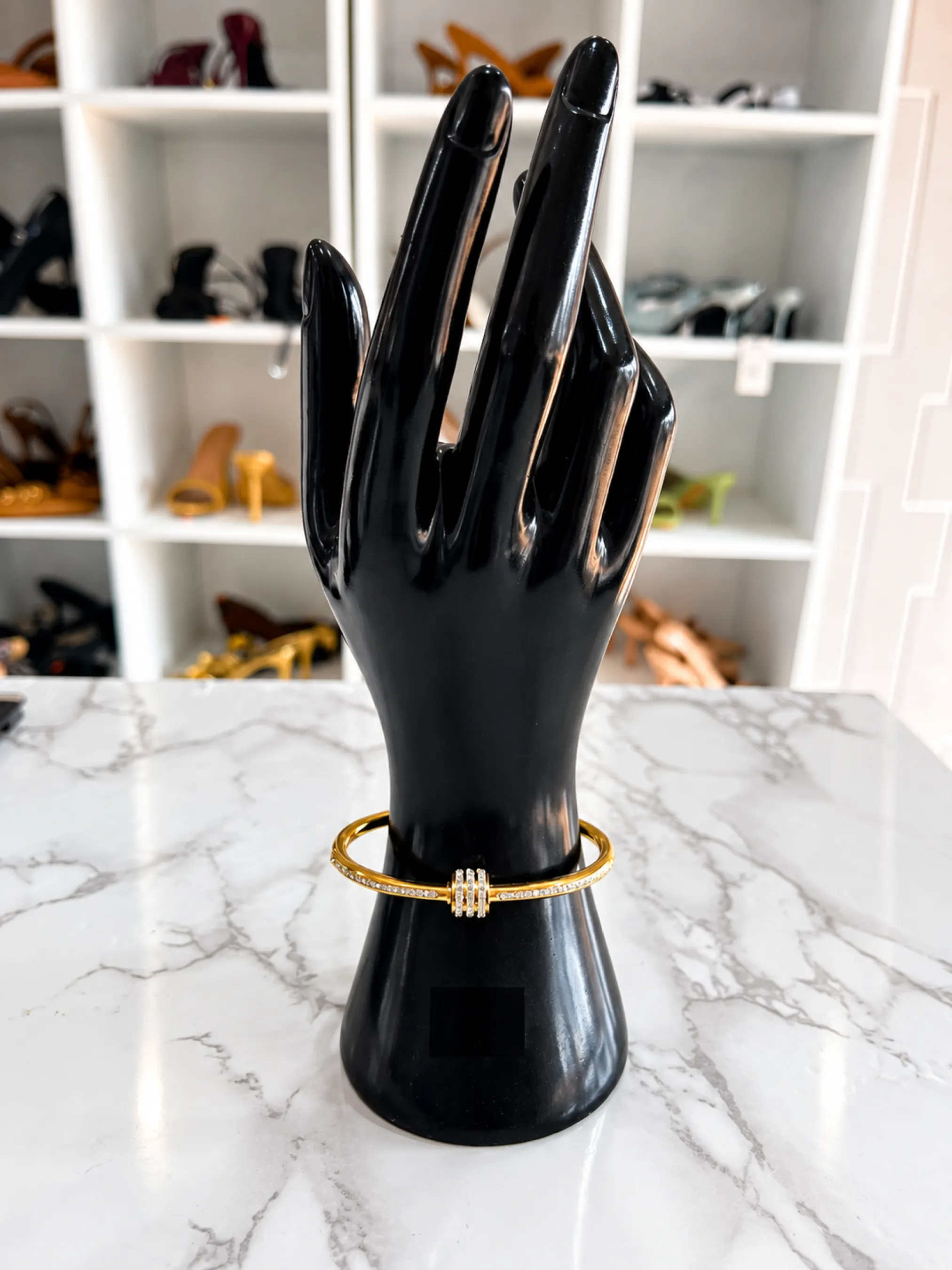Bracelet doré eclat cristallin