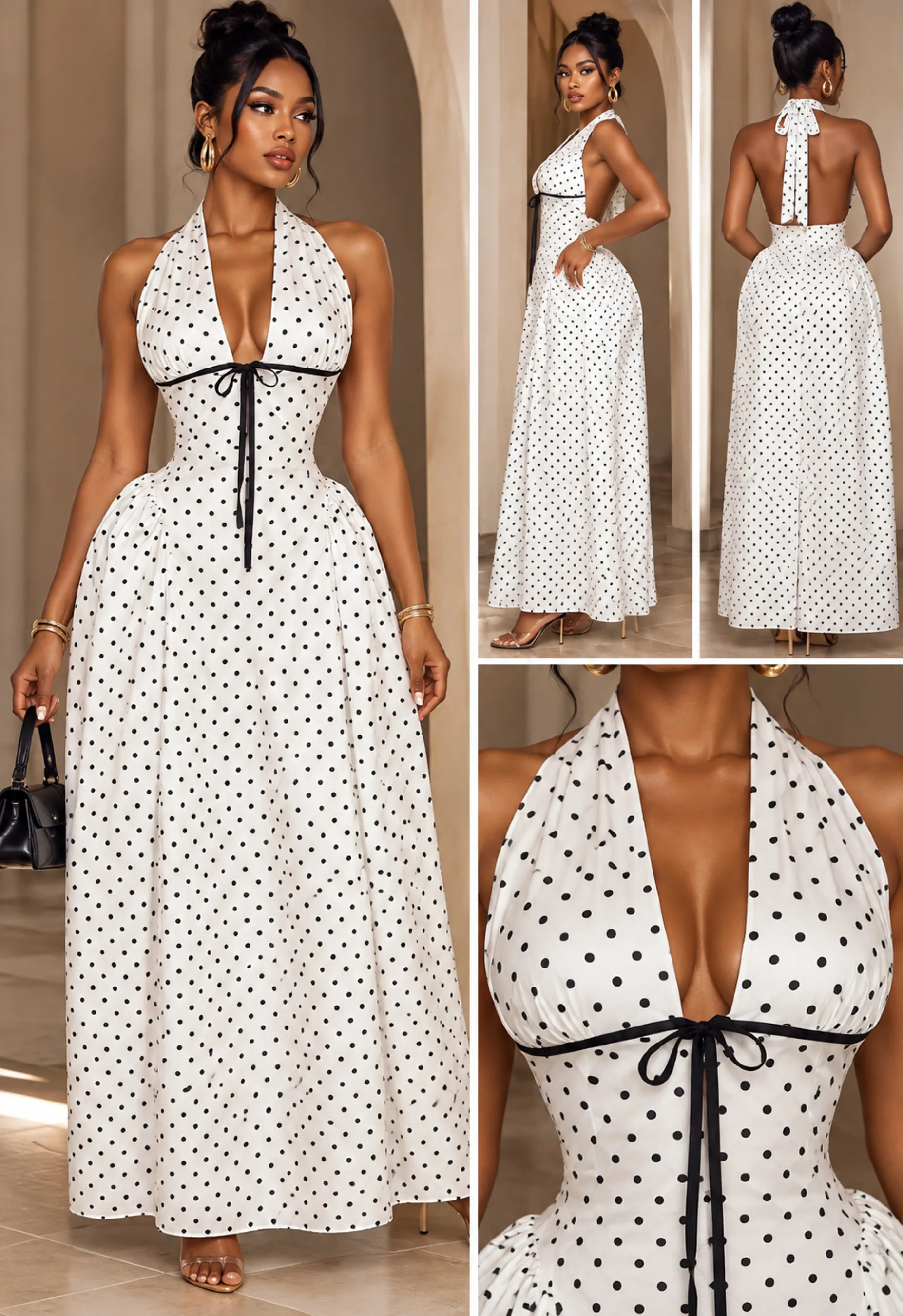 Robe longue à pois — vue 2