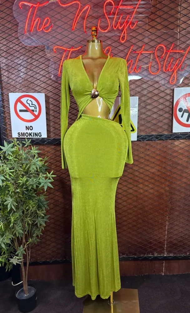 Robe longue drapée