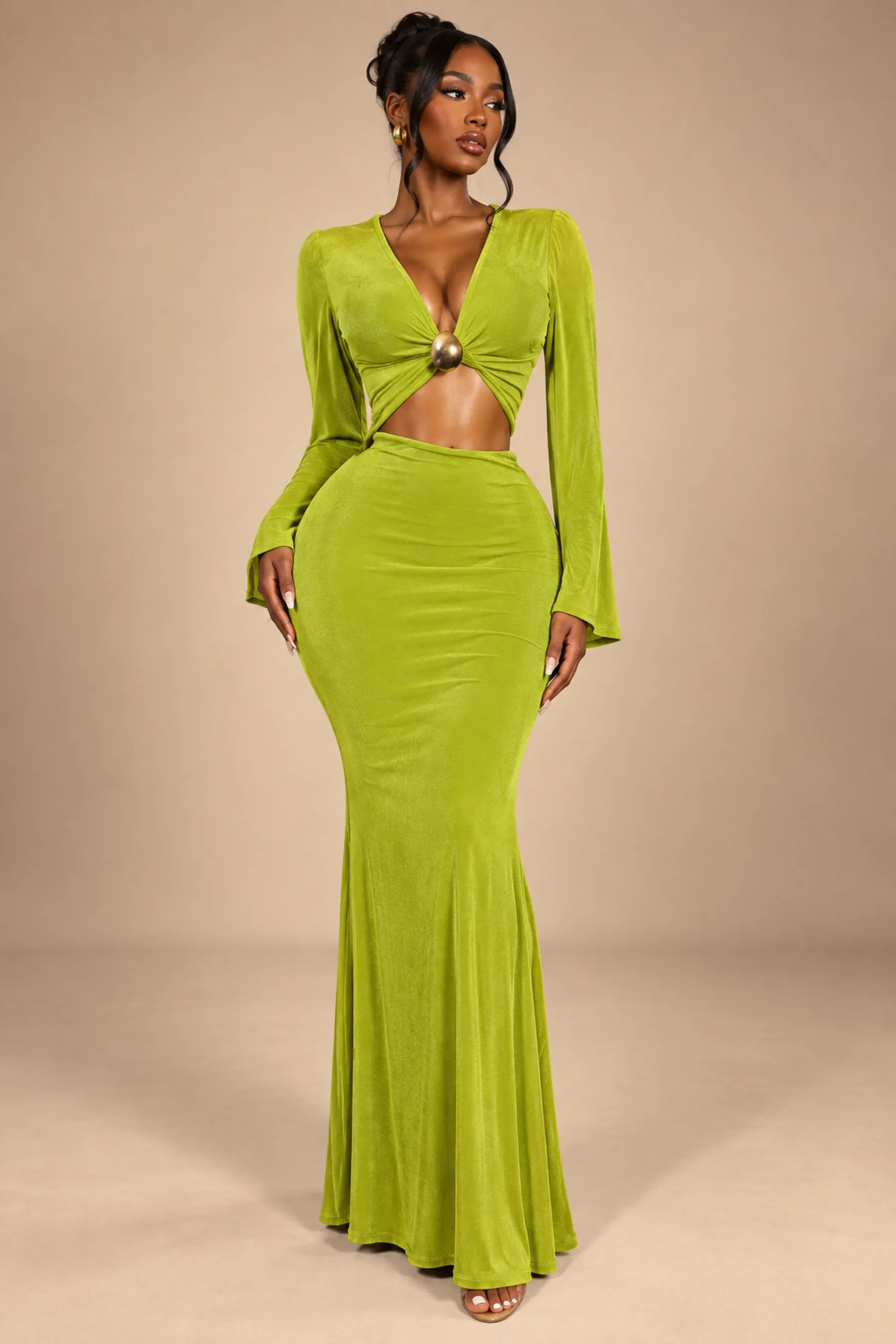 Robe longue drapée — vue 2