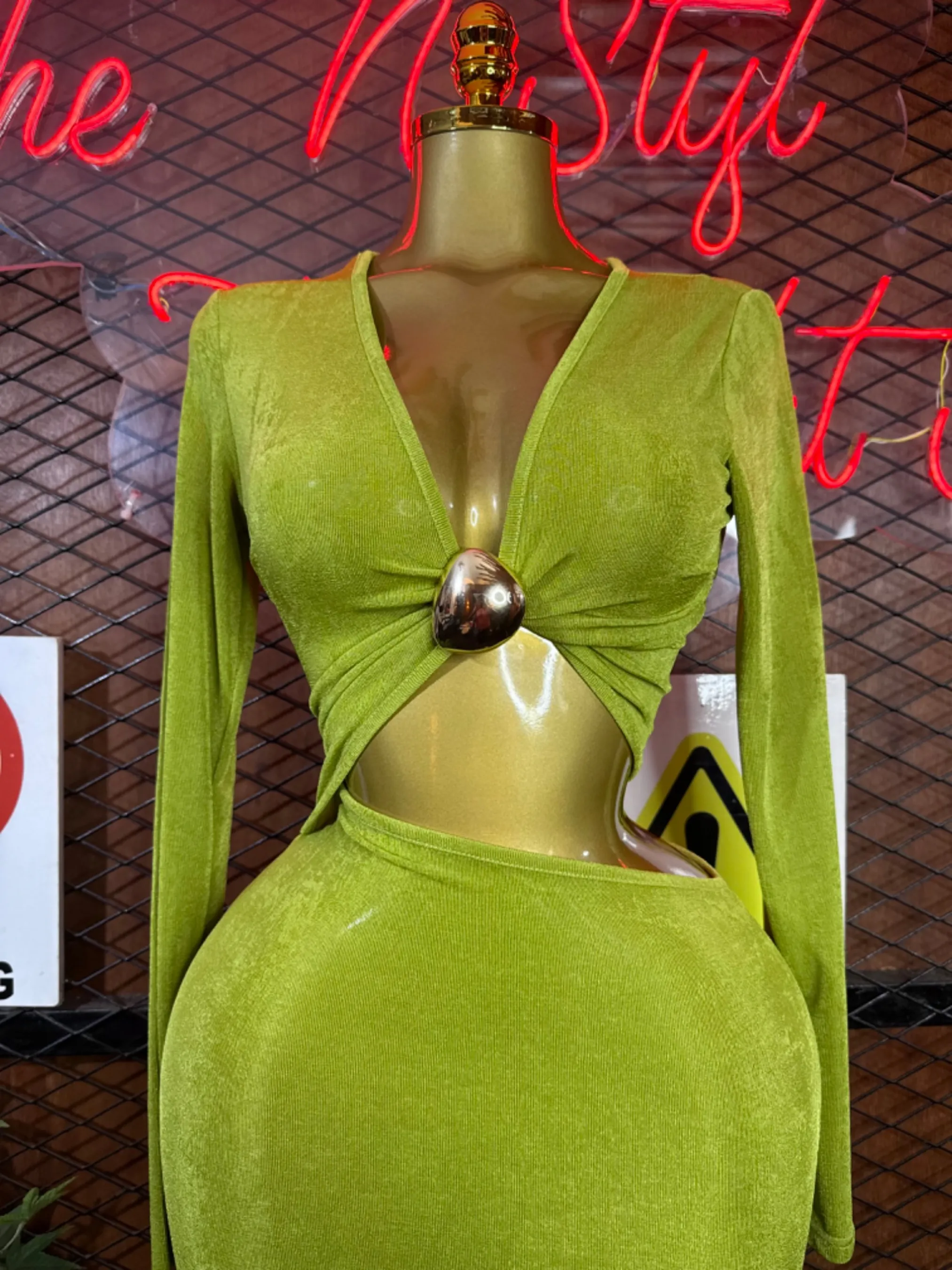 Robe longue drapée — vue 3