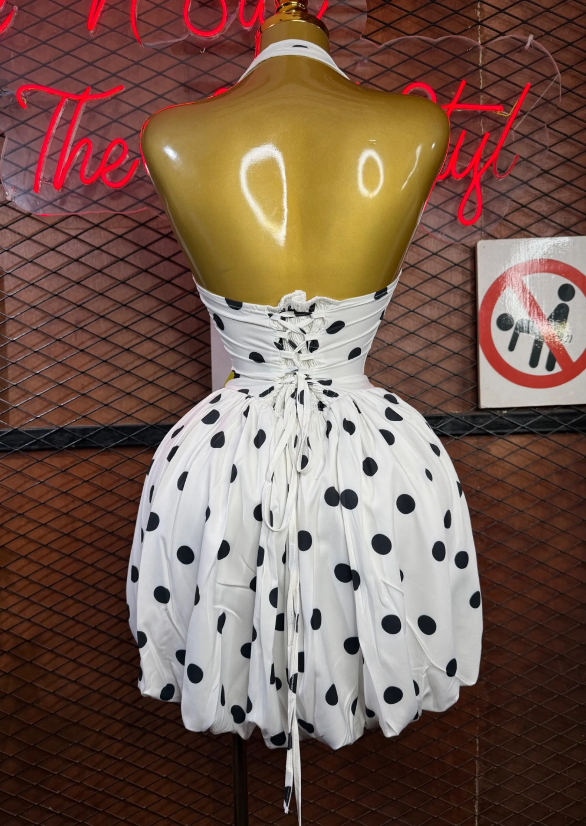 Robe ballon à pois — vue 4