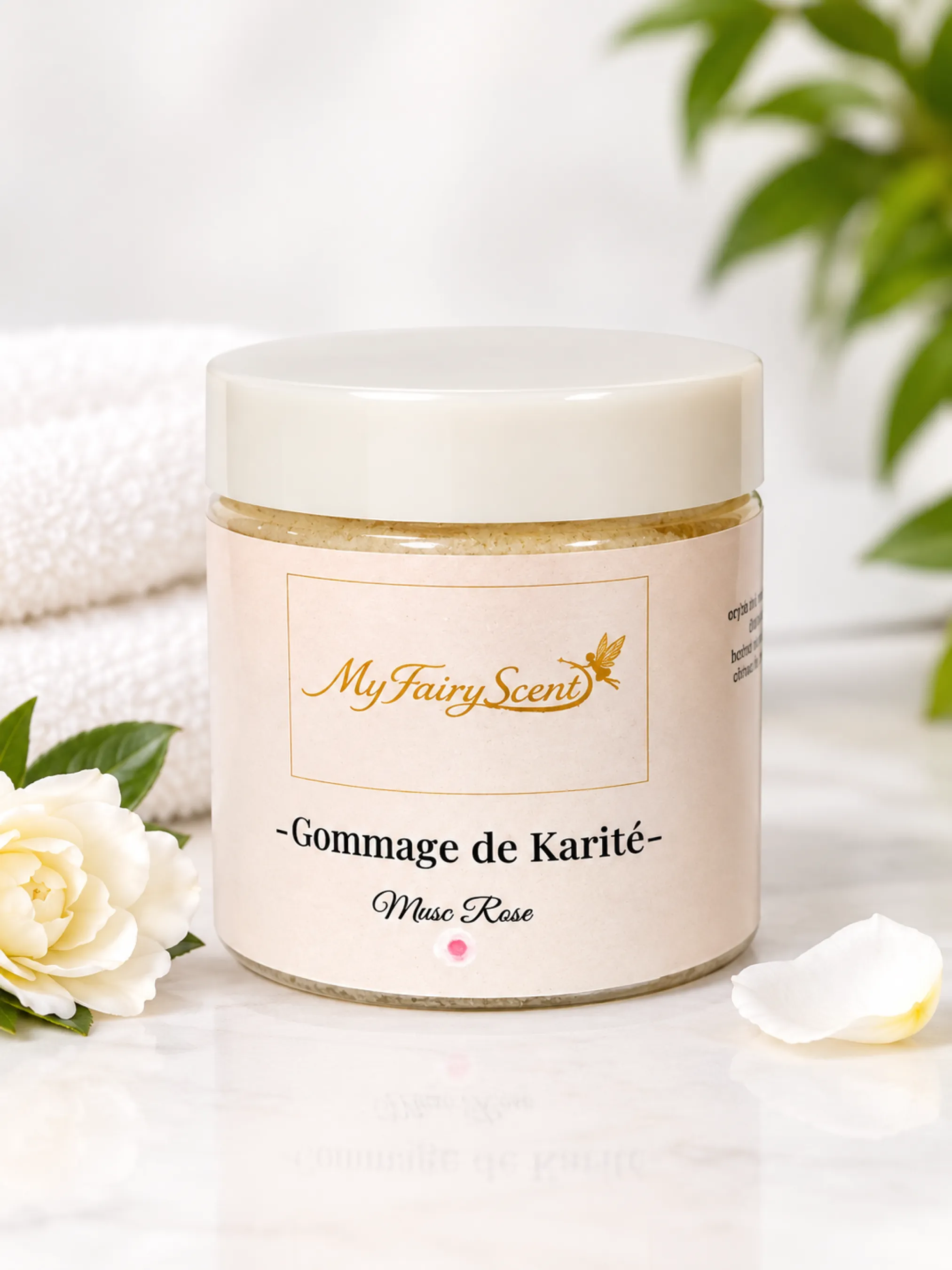 Duo gommage de karité Musc Rose & chantilly de karité Musc Rose