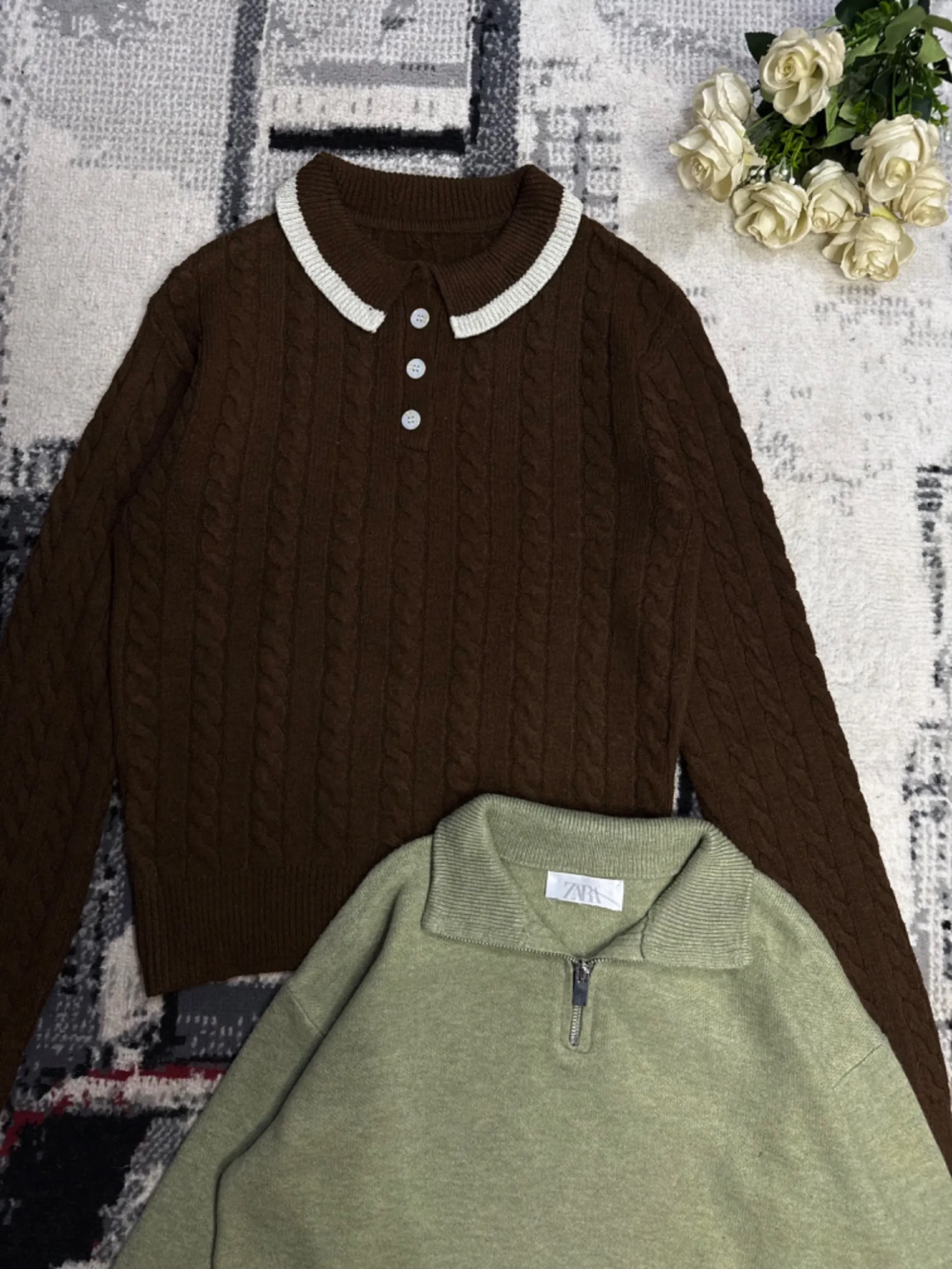 Cardigan à col & Quarter Zip — vue 2