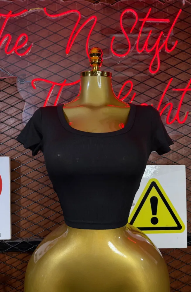 Crop top stretch/moulant