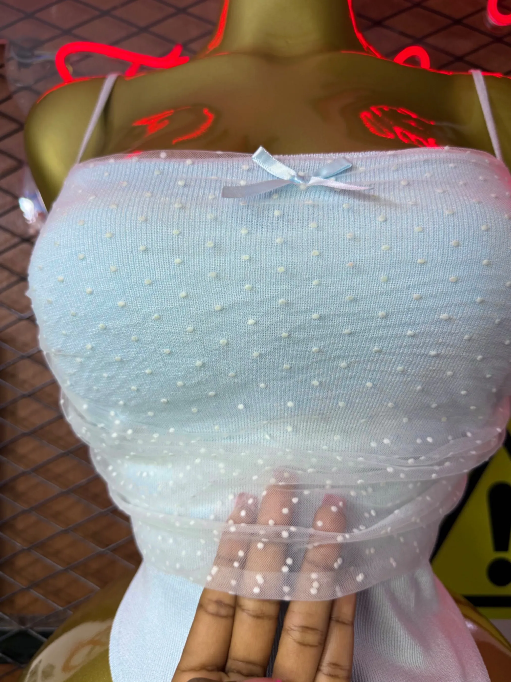 Top asymétrique avec doublure en tulle transparente — vue 2