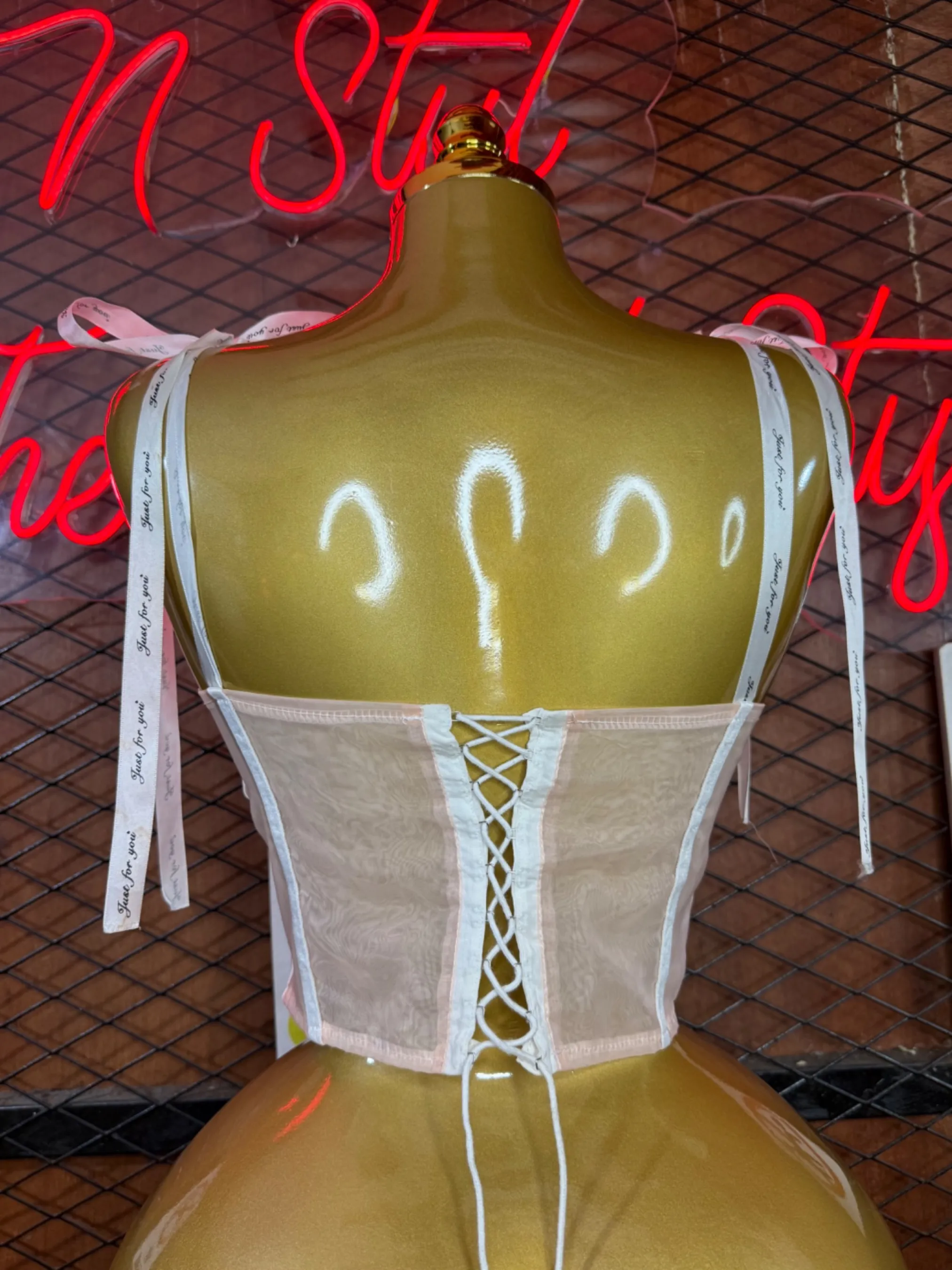 Bustier corset en tulle (sans faux os) — vue 5