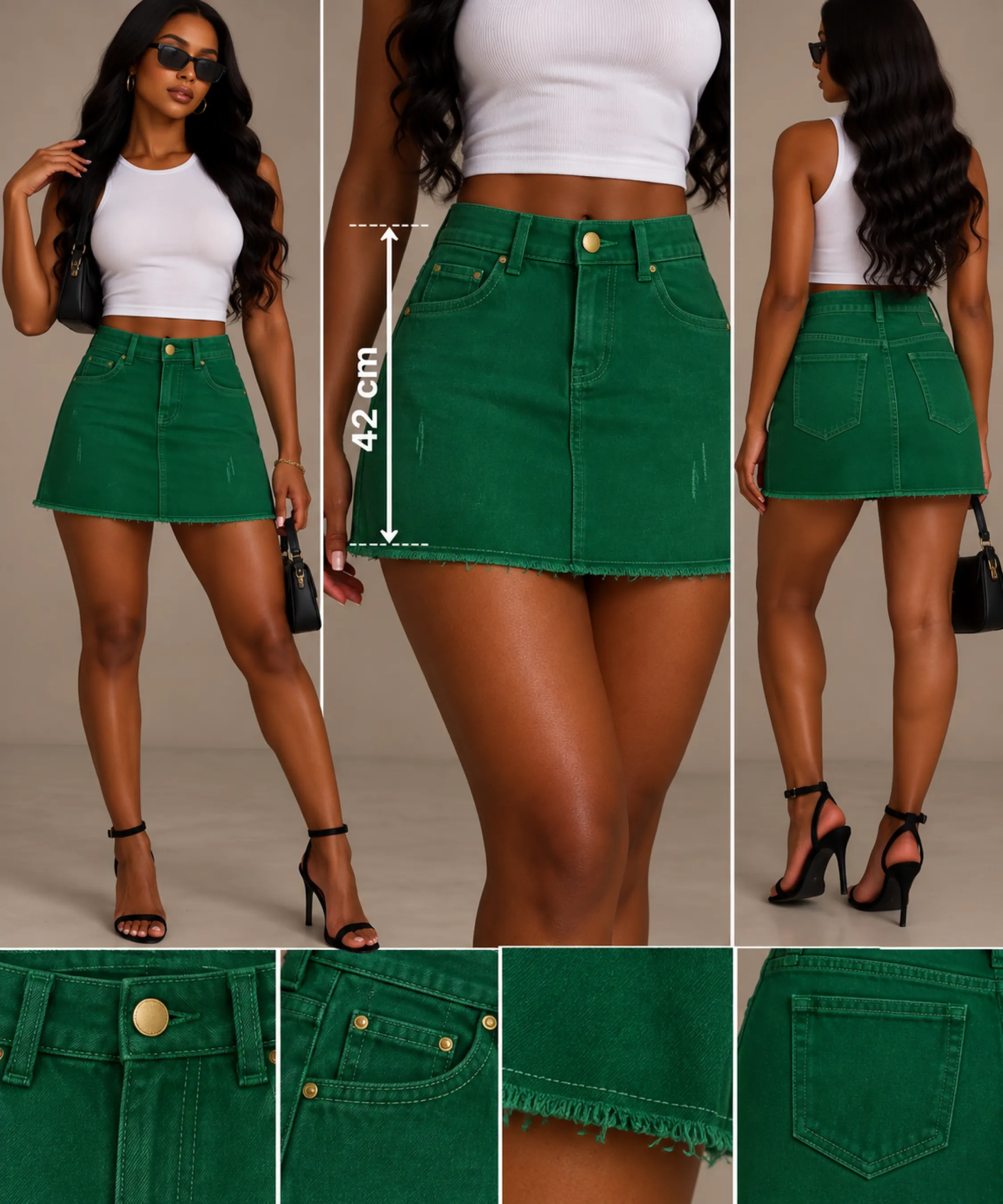 Mini jupe en jean — vue 2
