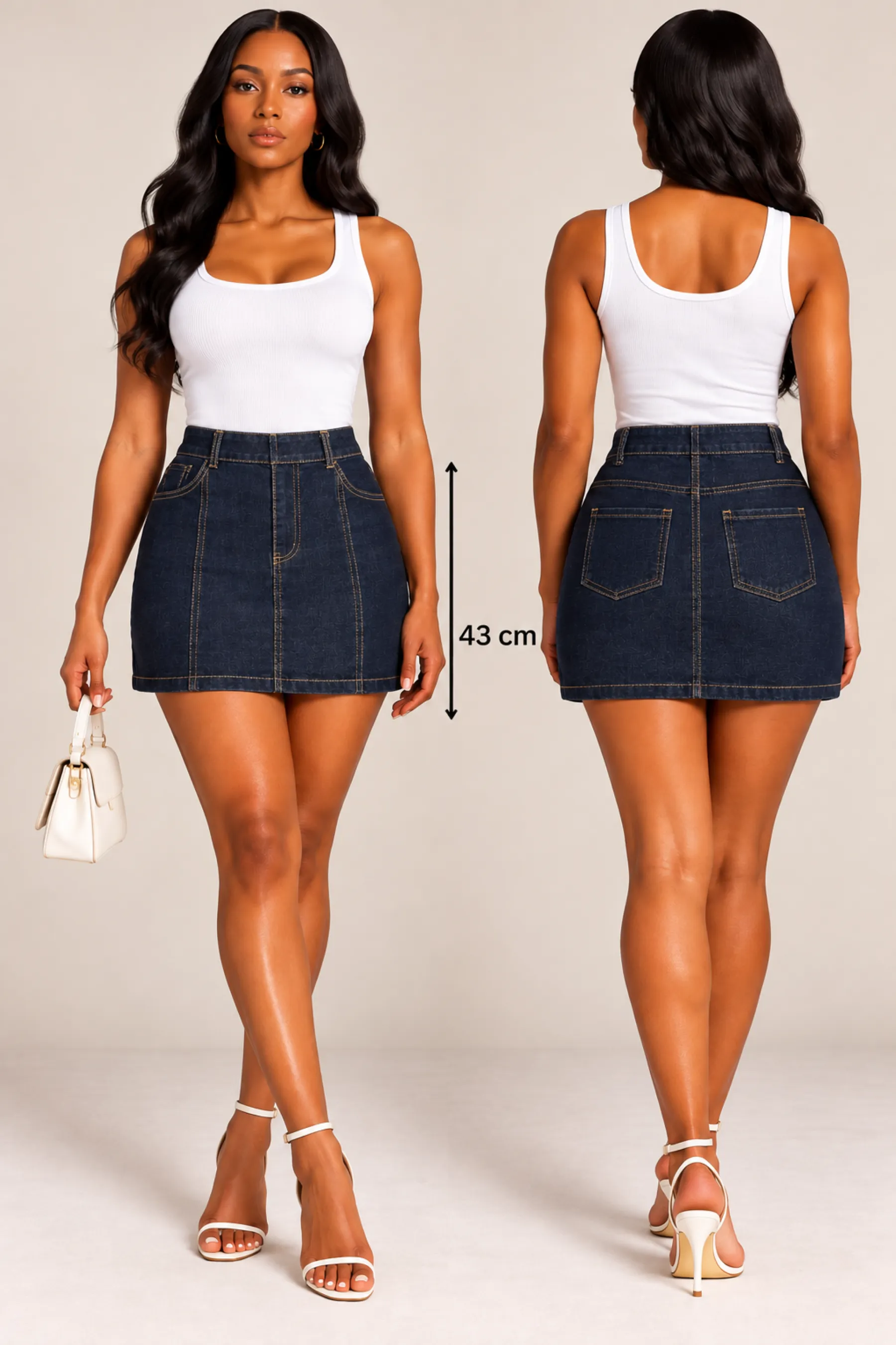 Mini jupe en jean — vue 2
