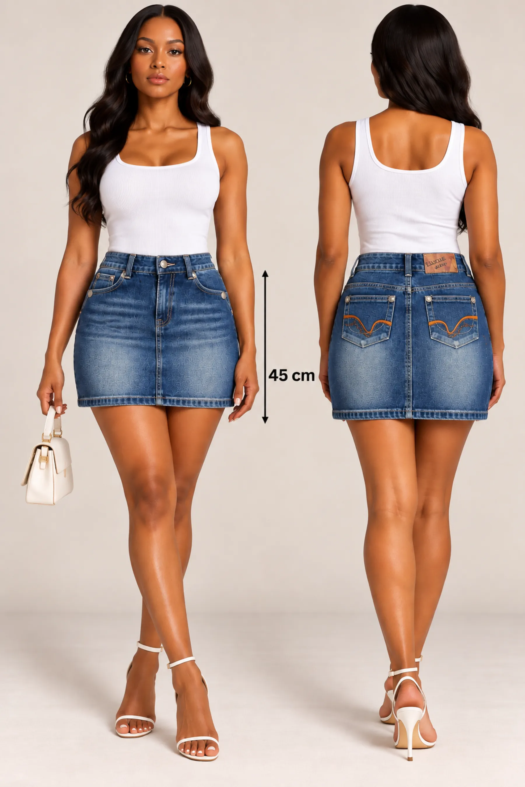 Mini jupe en jean — vue 2