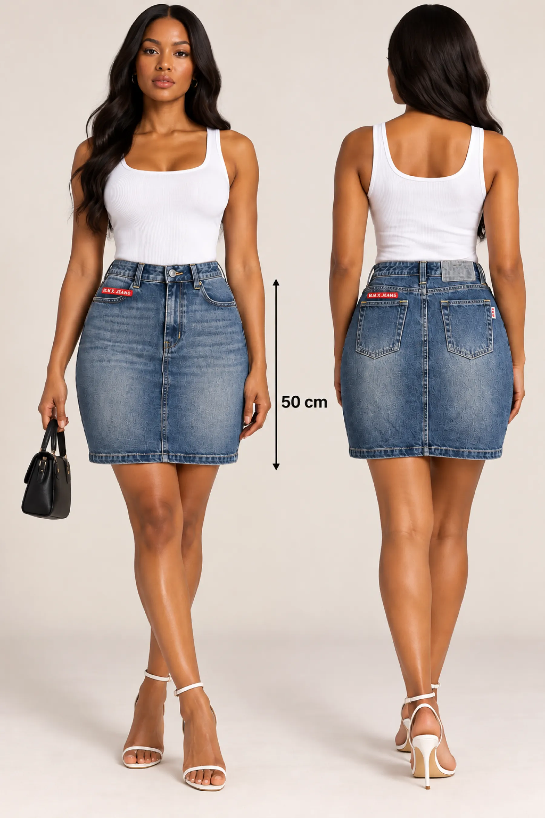 Mini jupe en jean — vue 2