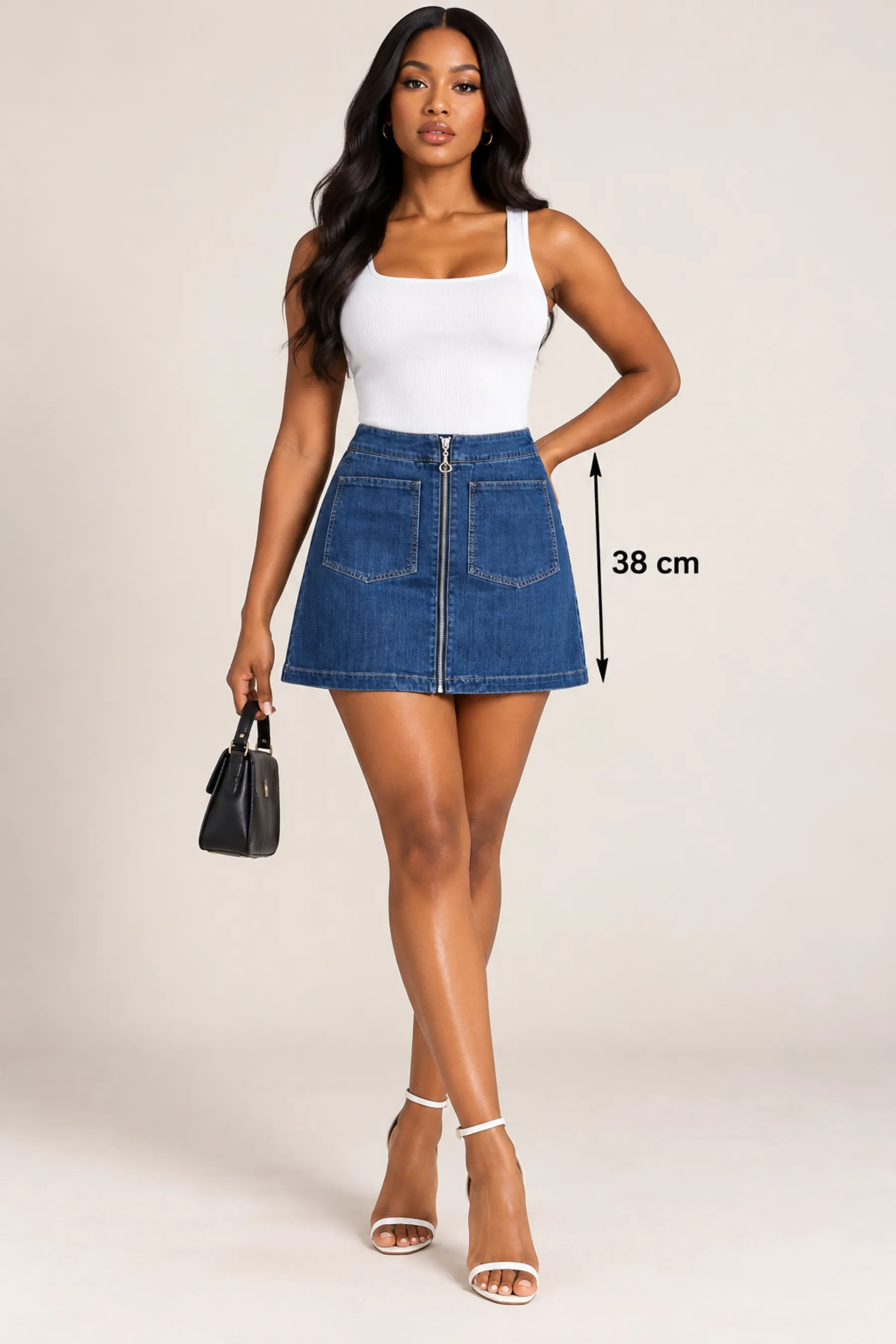 Mini jupe en jean — vue 2