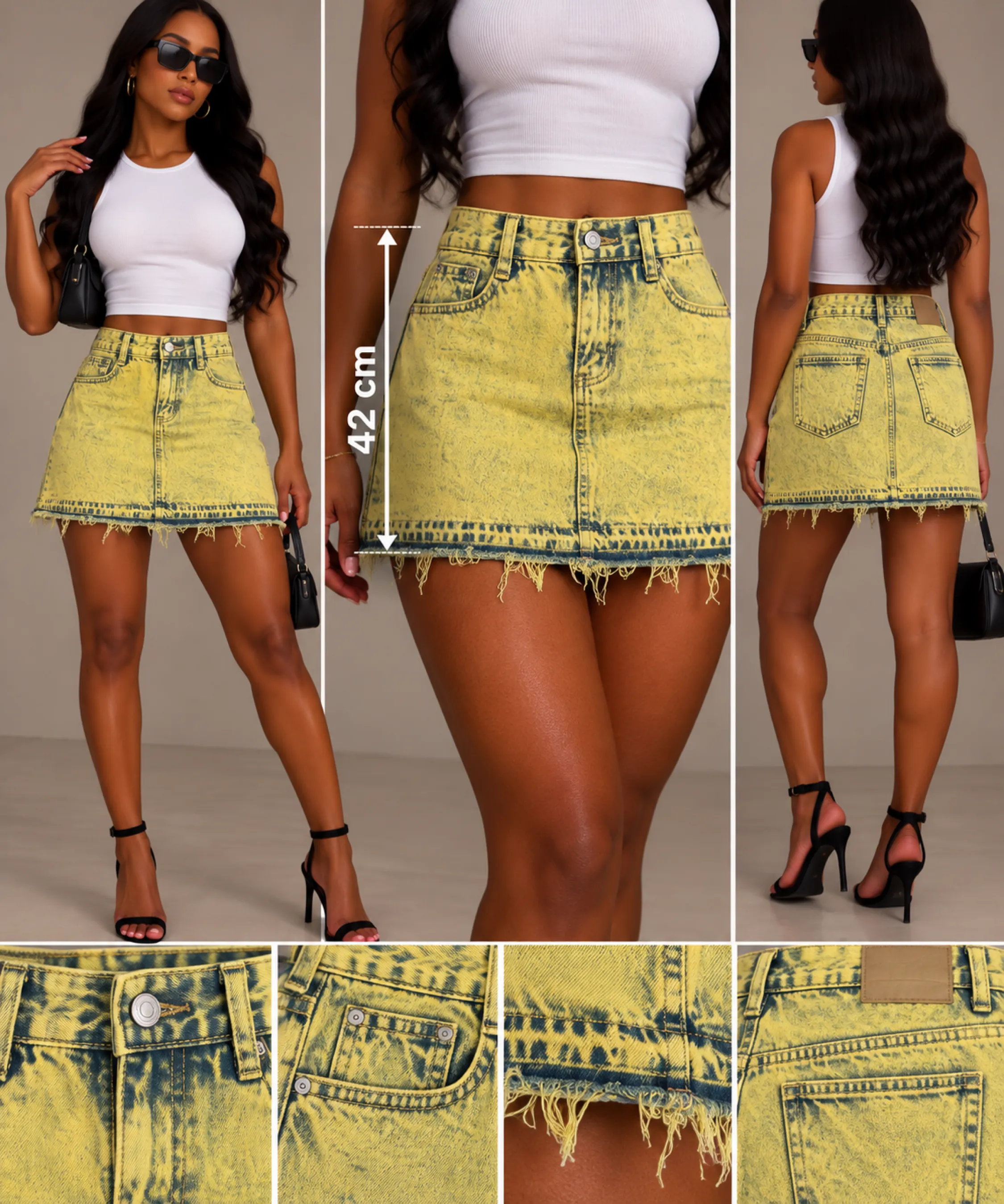 Mini jupe en jean — vue 2