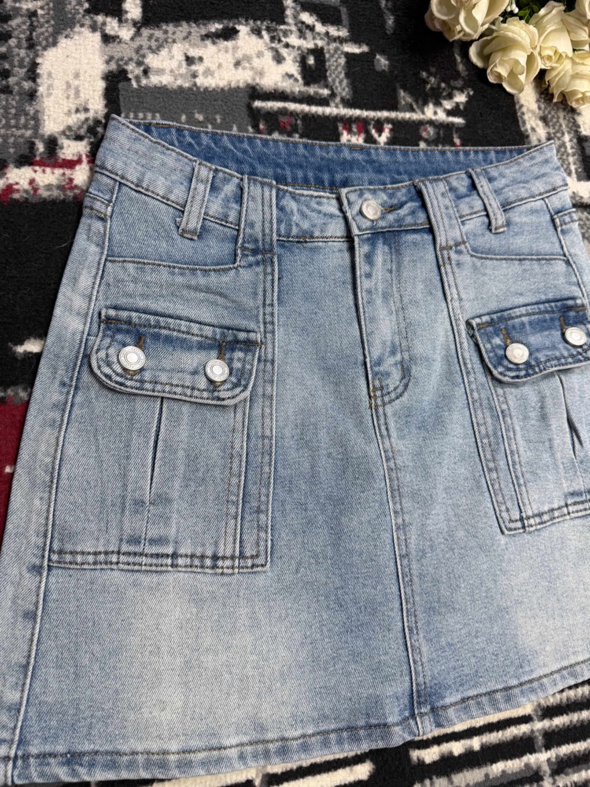 Mini jupe en jean — vue 4