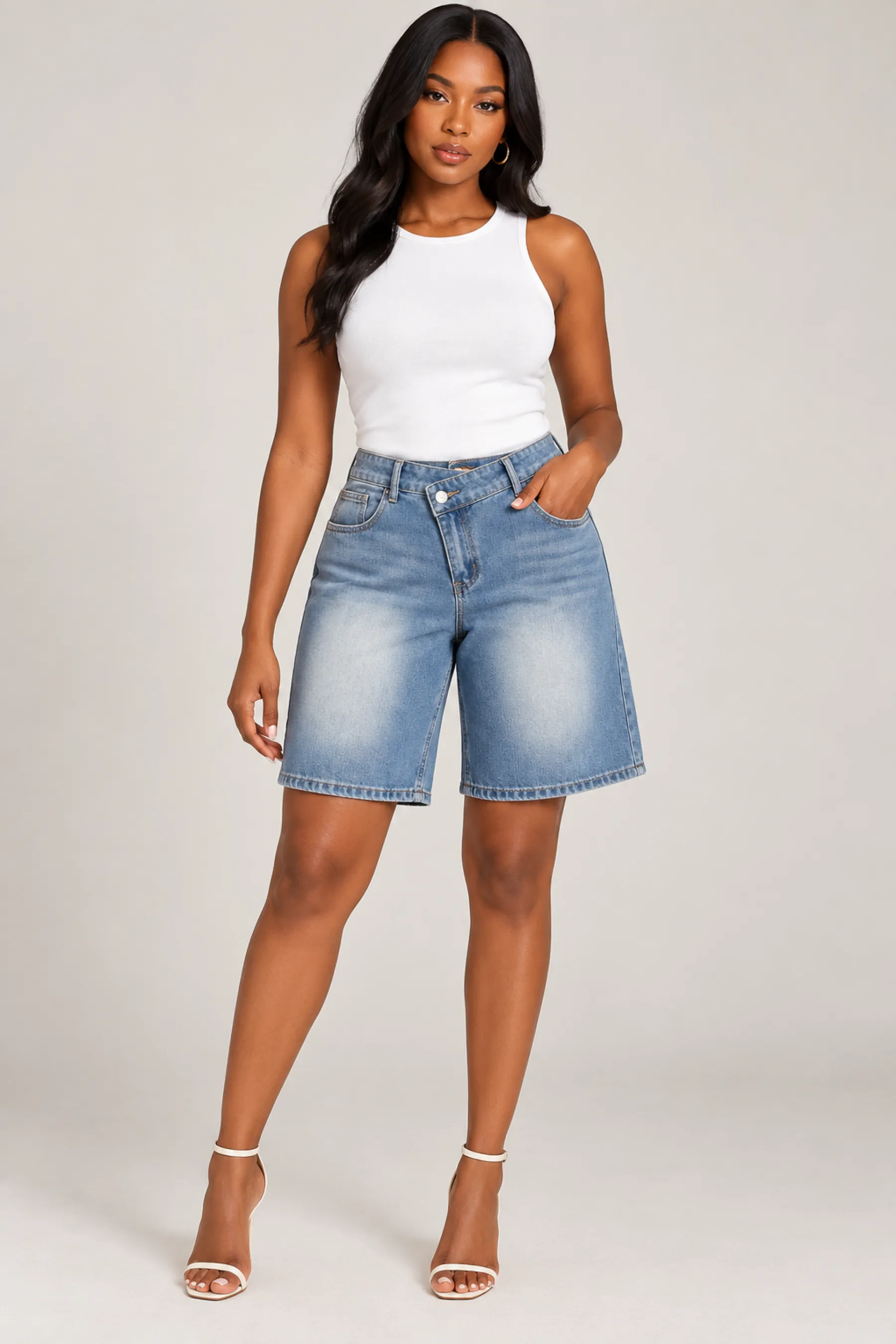 Culotte baggy en jean — vue 2