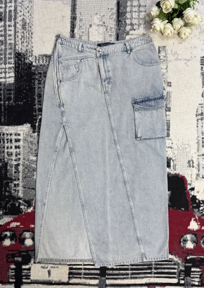 Jupe longue en jean