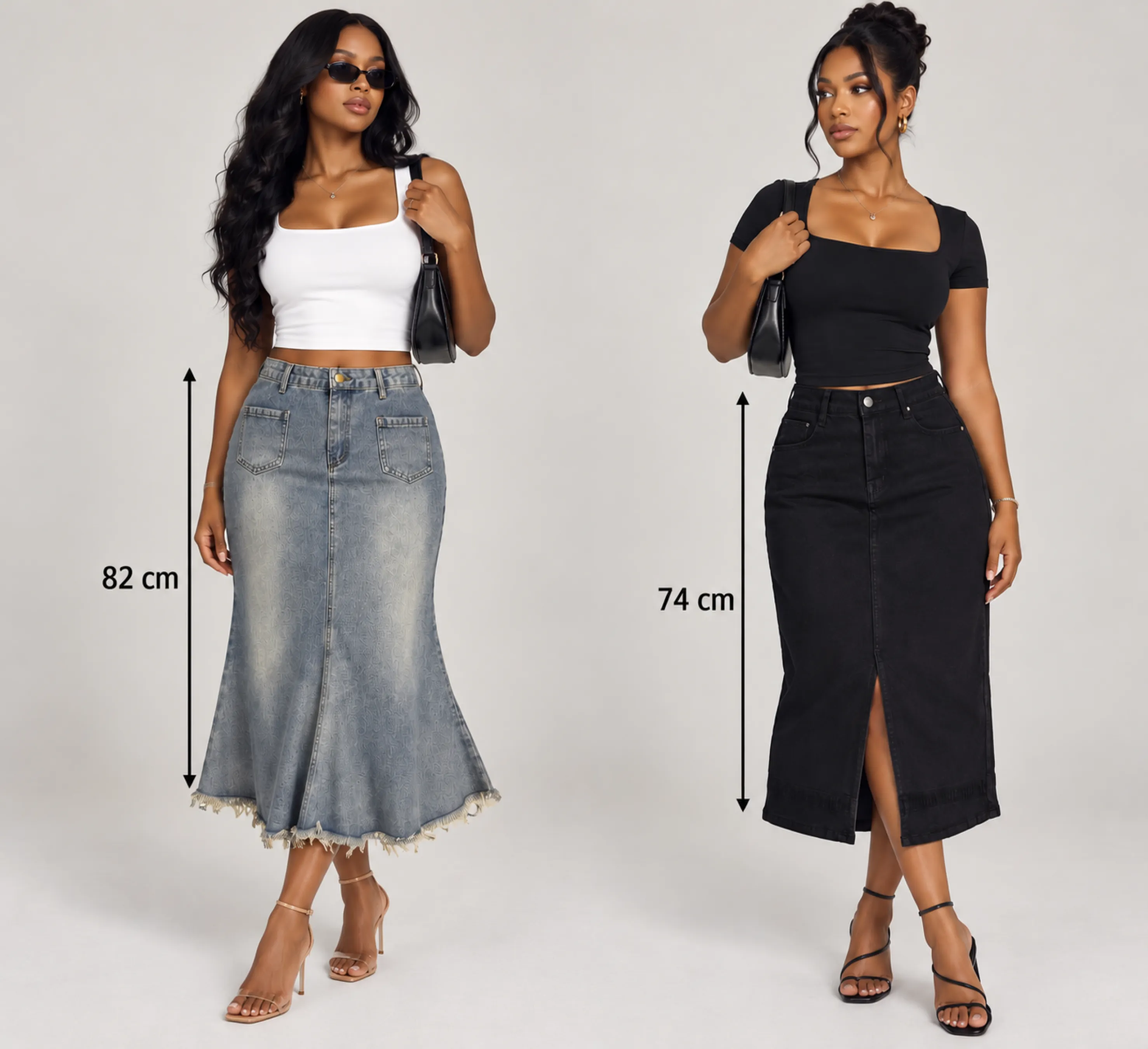 Longues jupes en jean — vue 2