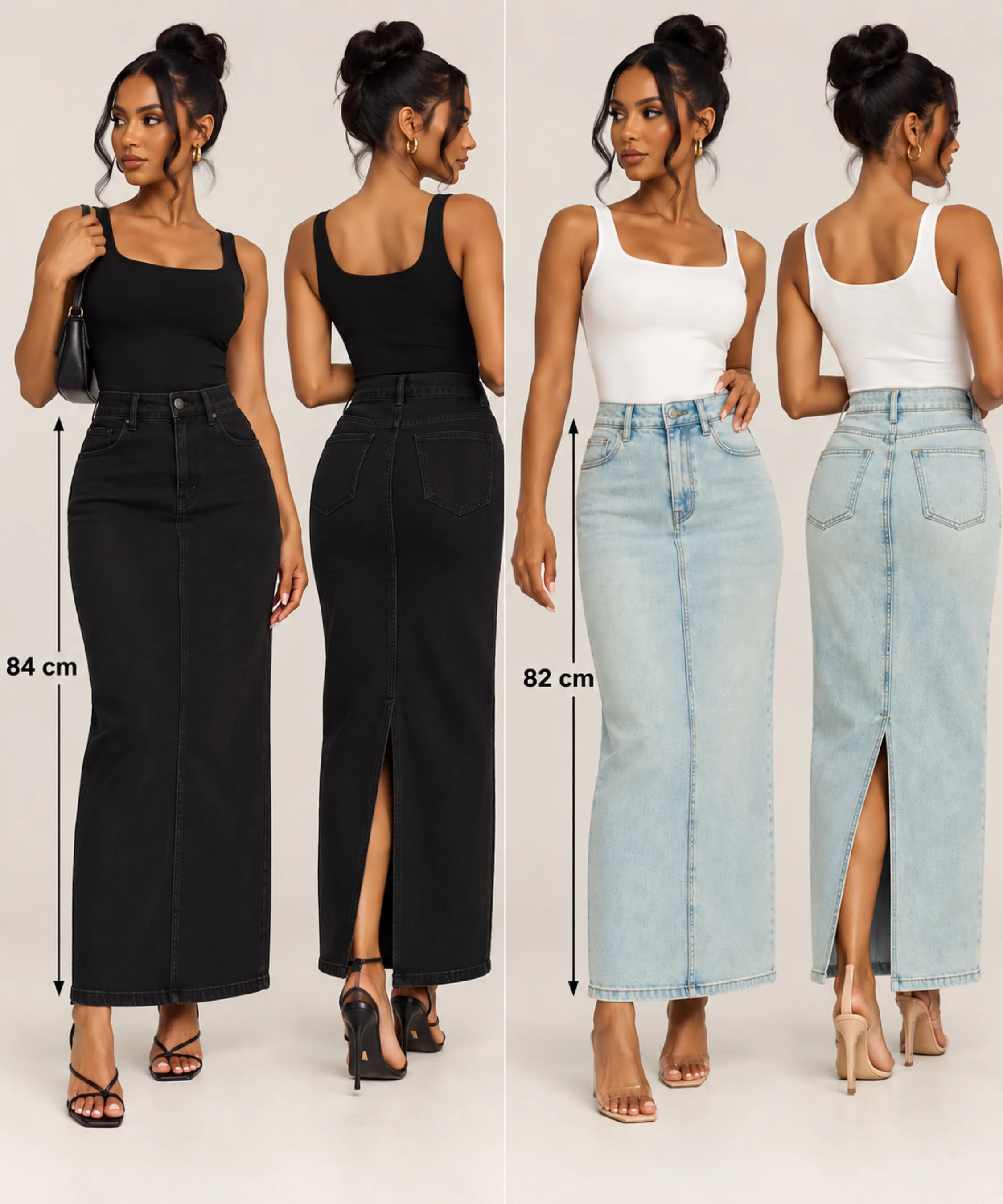 Longues jupes en jean — vue 2
