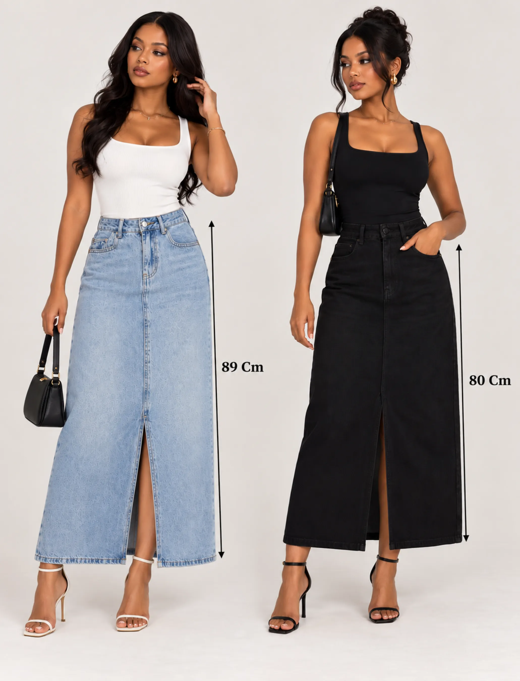 Longues jupes en jean — vue 2