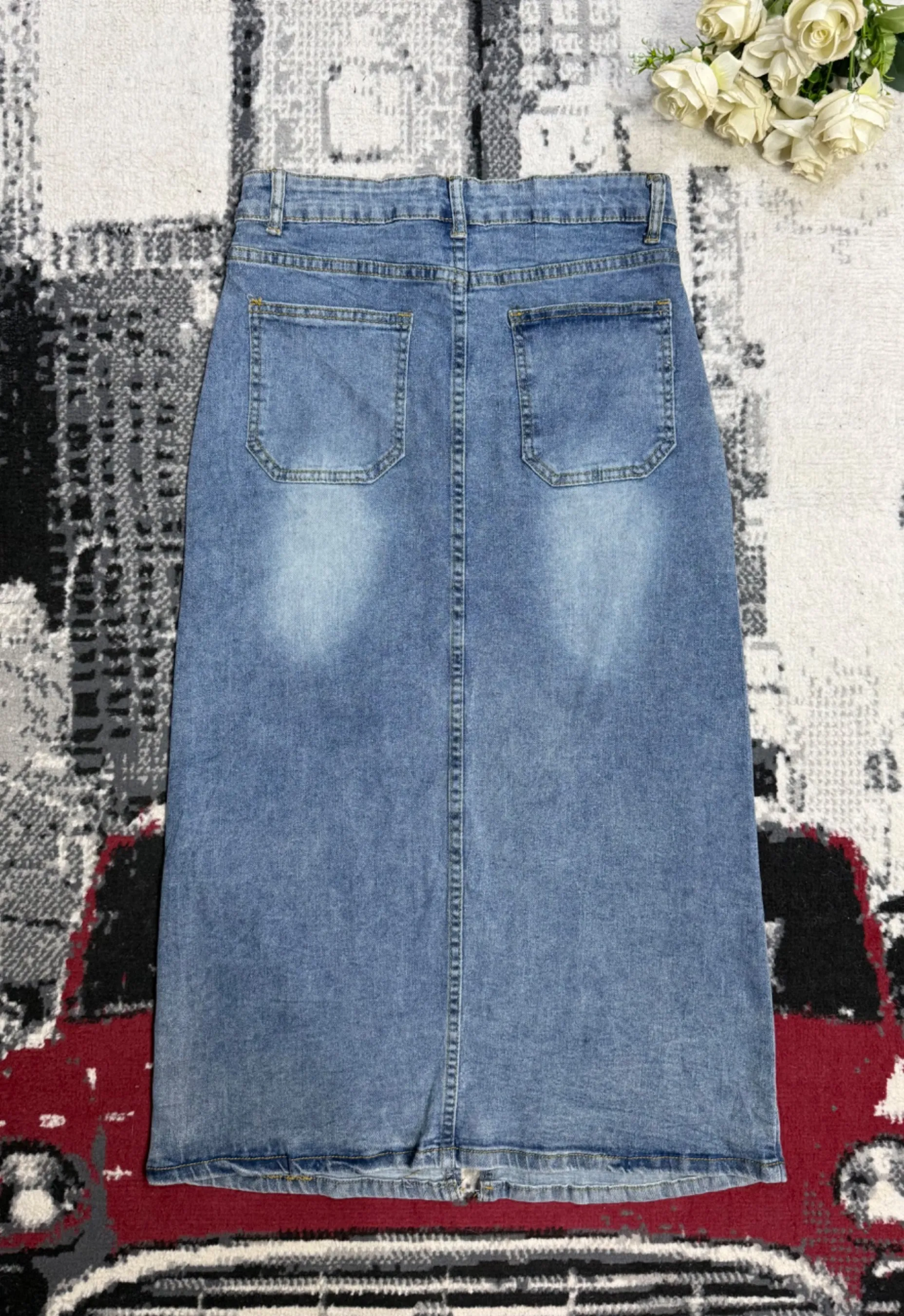 Longue jupe en jean — vue 4