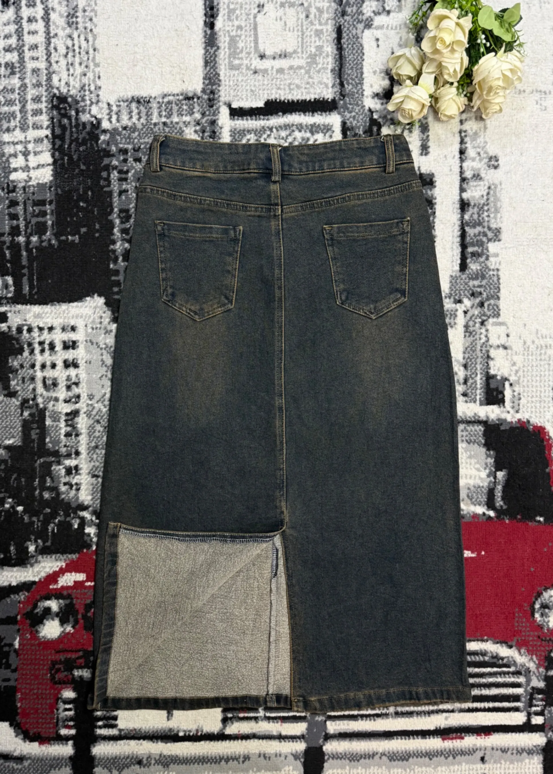 Longue jupe en jean — vue 3