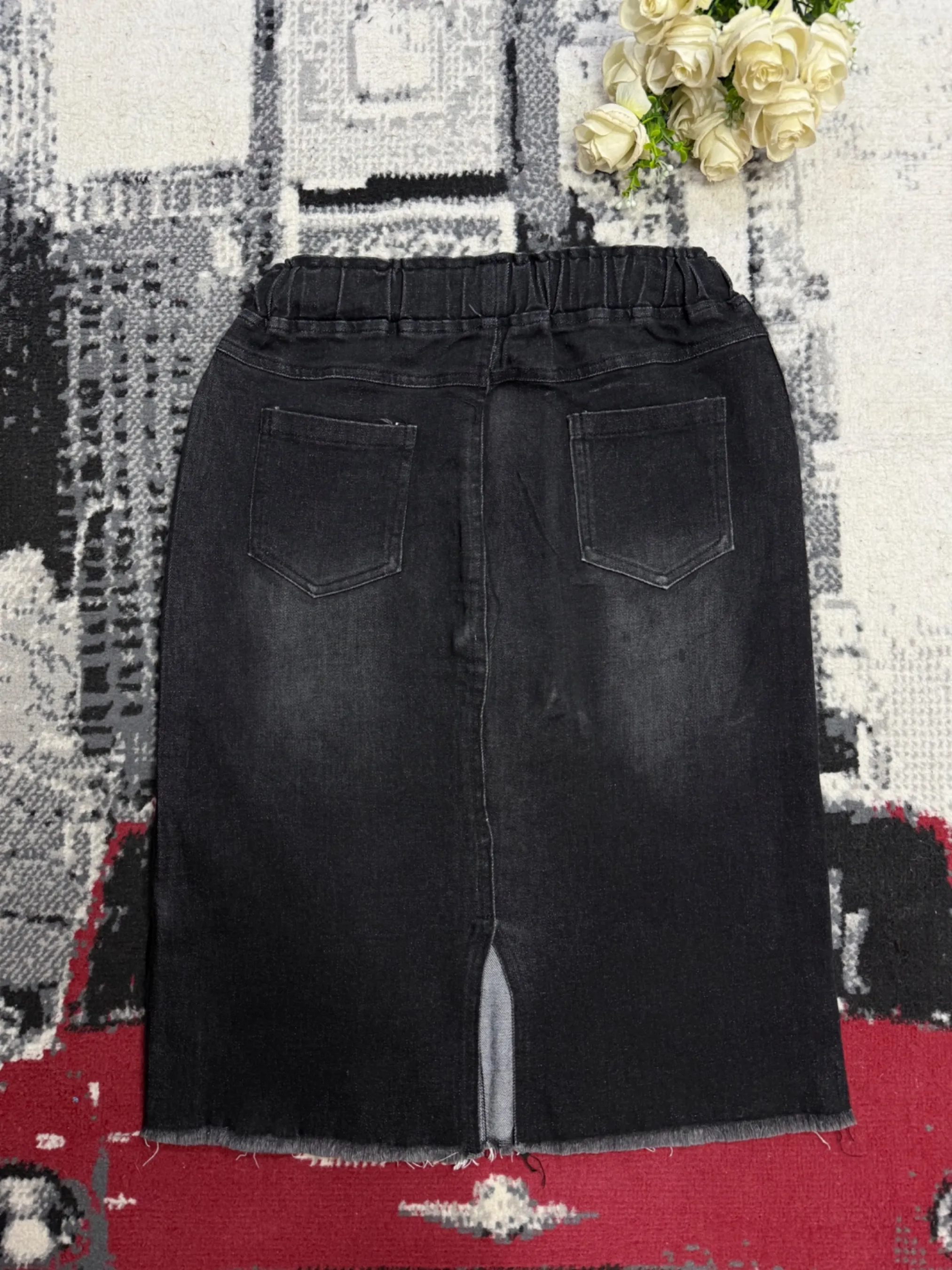 Jupe en jean avec lacets — vue 4