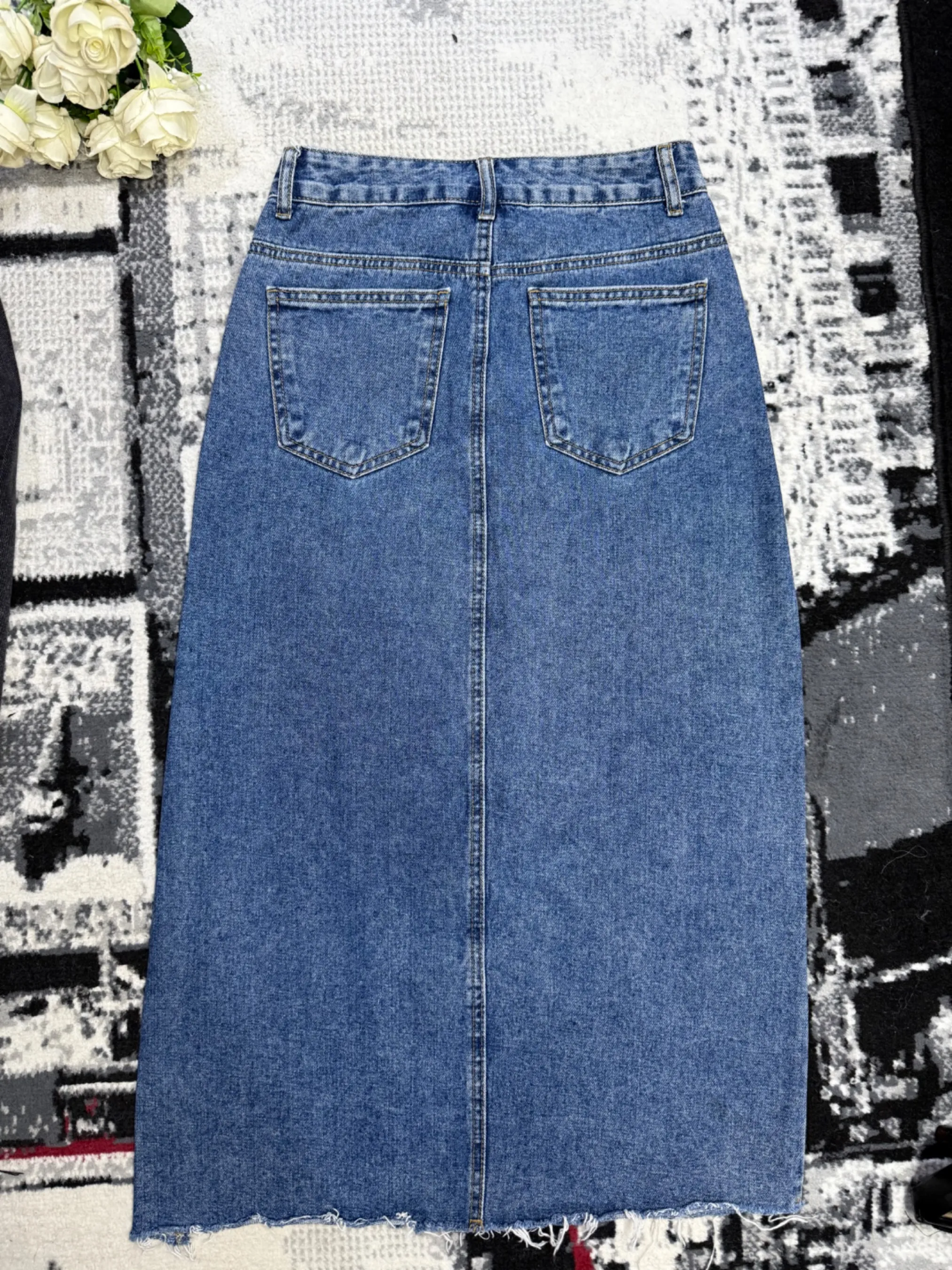 Longues jupes en jean avec fentes à l’avant — vue 5