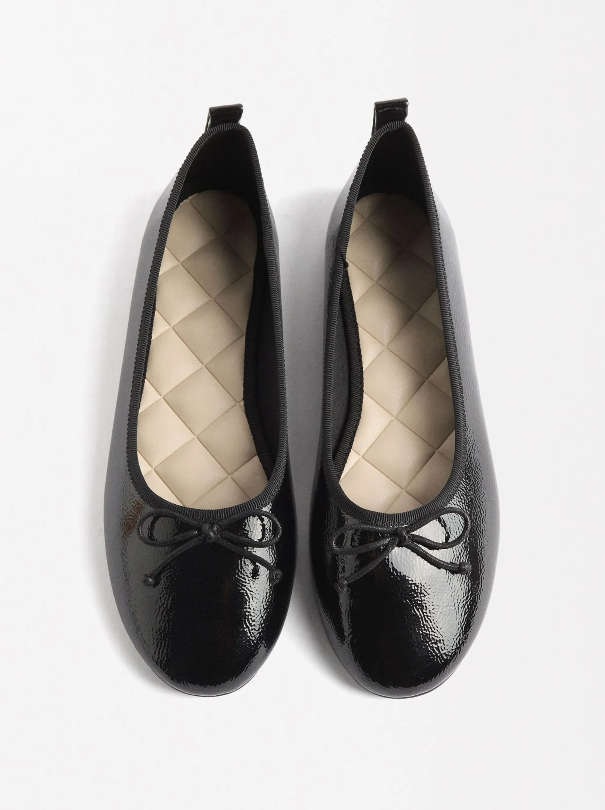 Ballerine noire ciré parfois